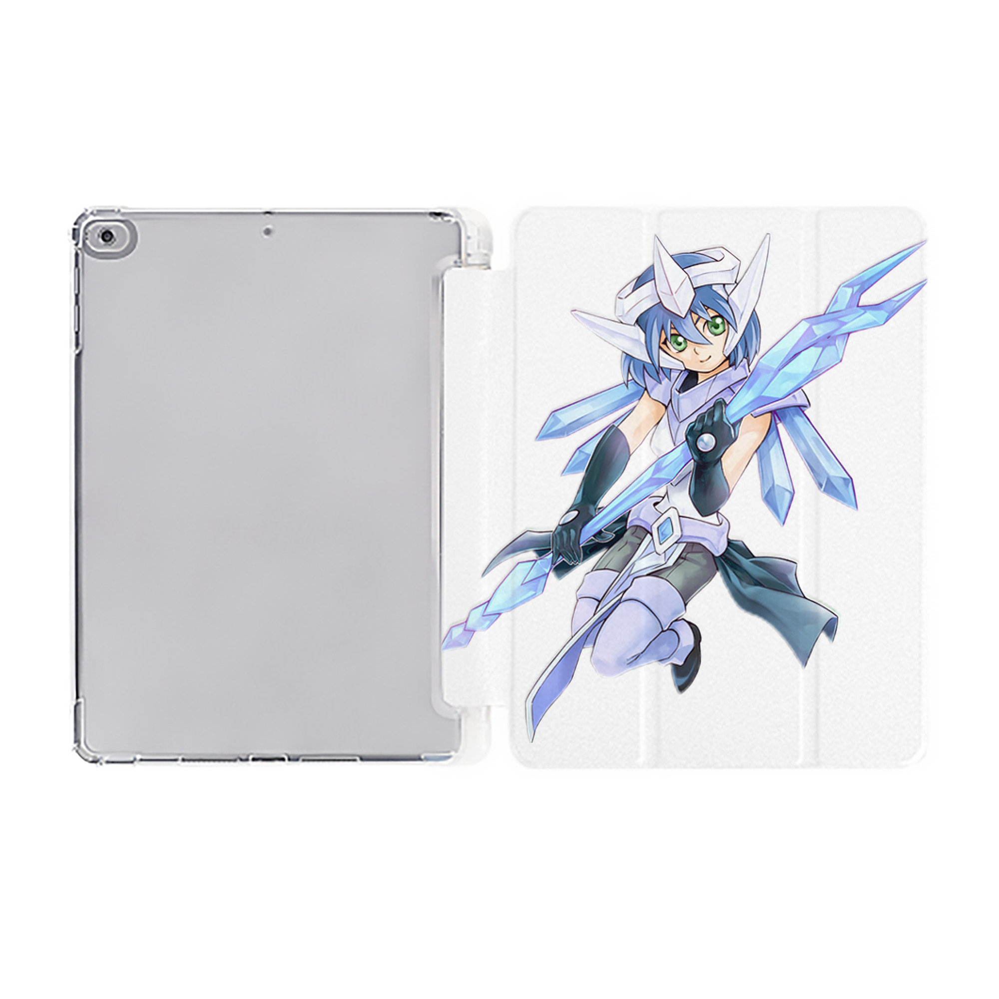 （画像用） 遊☆戯☆王 Yu-Gi-Oh! IPad ケース ペン収納付き 三つ折りスタンド PUレザー×シリコン 対応機種9.5/10.5/10.9インチ